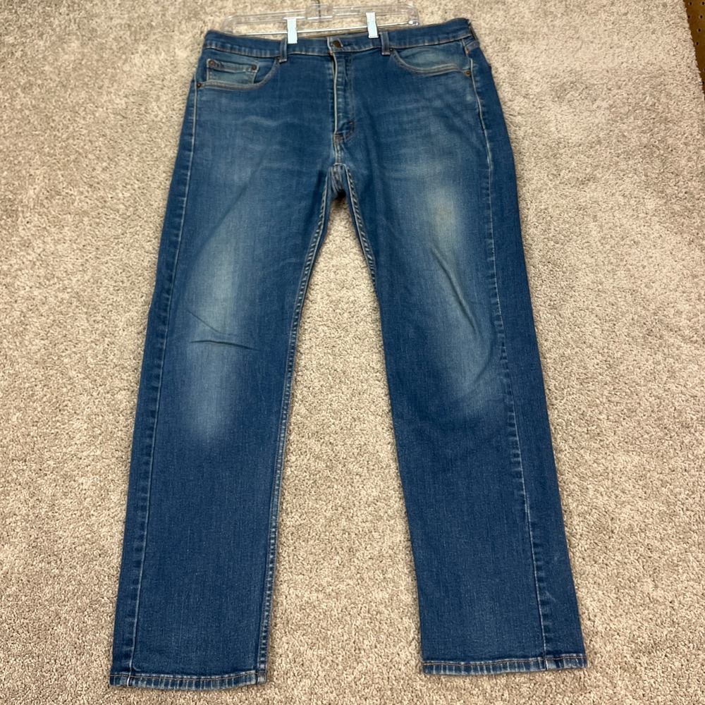 Levis 505 Jeans Mens 36x32 Medium Wash Straight Leg 5 Pocket Denim Faded Classic